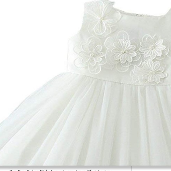 Romping house Other - Newborn Girls Embroidered Flowers Christening Gown